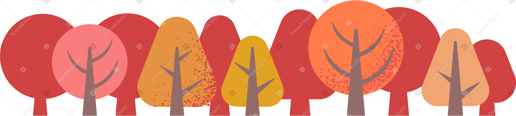 Autumn Forest のpngとsvgでのイラスト