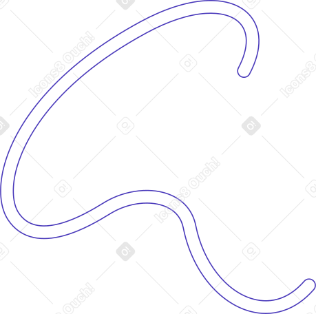 кривая линии в форме c в PNG, SVG