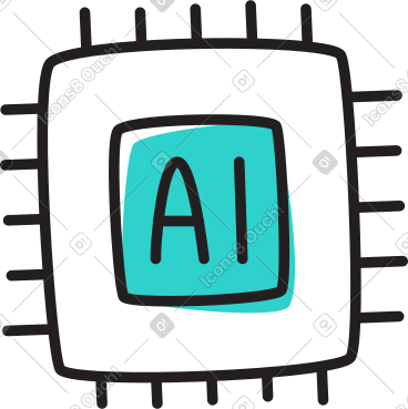 Artificial intelligence chip PNG, SVG