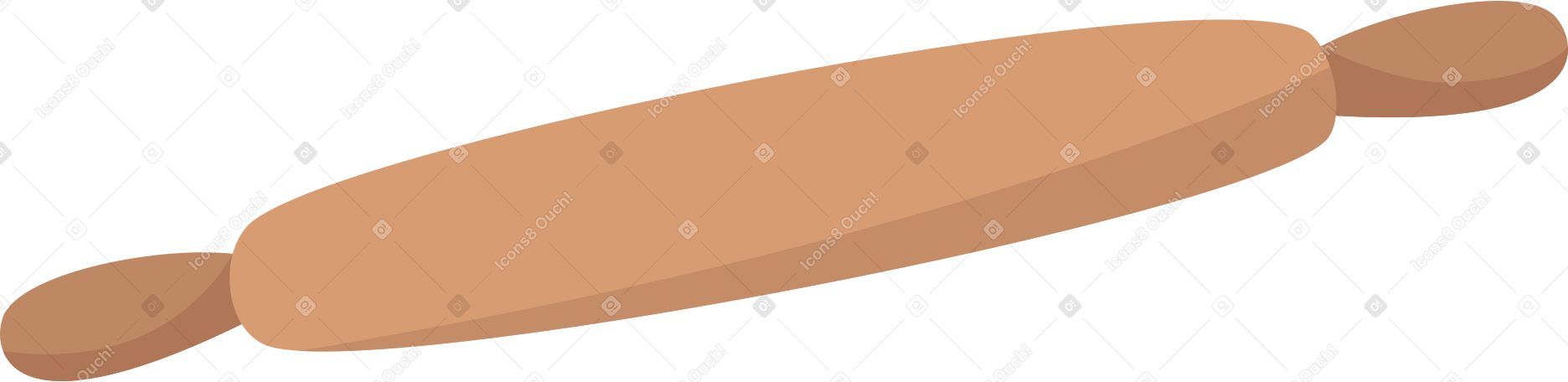 wooden rolling pin Illustration in PNG, SVG