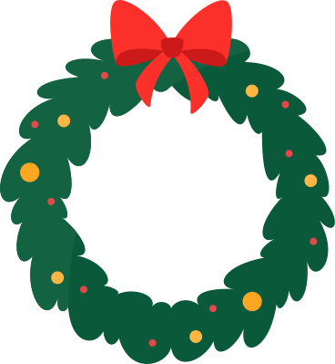 christmas wreath PNG, SVG