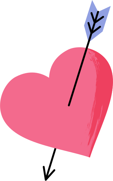 Coeur transpercé par une flèche PNG, SVG