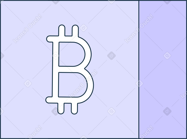Boîte avec signe bitcoin PNG, SVG