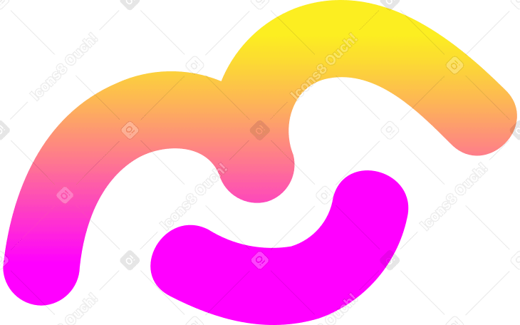 pink yellow lips Illustration in PNG, SVG