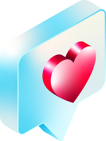 Coeur dans la bulle PNG, SVG