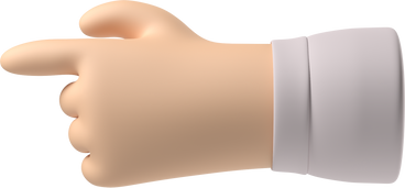 Pale skin hand pointing left PNG, SVG