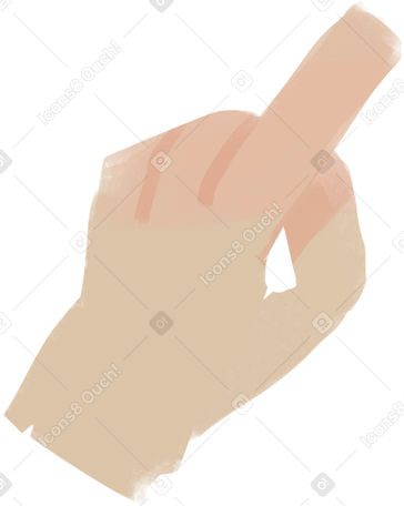 hand with index finger out Illustration in PNG, SVG