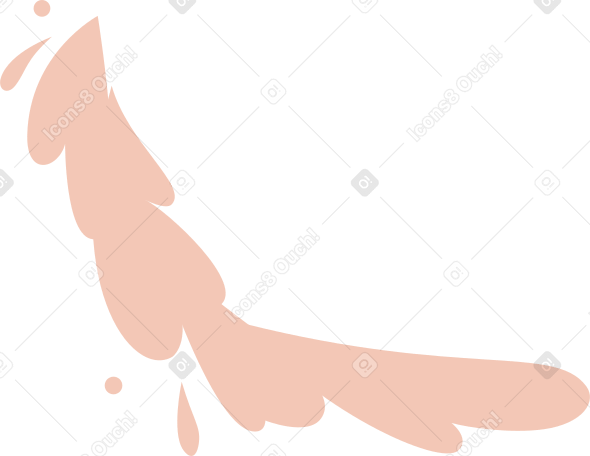 light orange splash in a semicircle PNG, SVG
