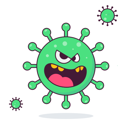 Virus Illustration in PNG, SVG