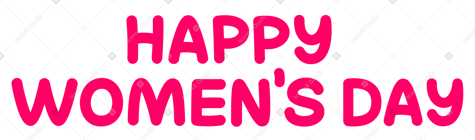Надпись счастливый женский день в PNG, SVG