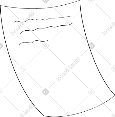 White sheet of letter with text PNG, SVG