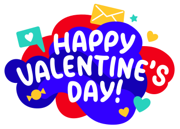Happy Valentine's day lettering PNG, SVG