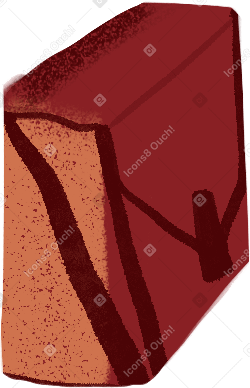 red traveling bag PNG, SVG