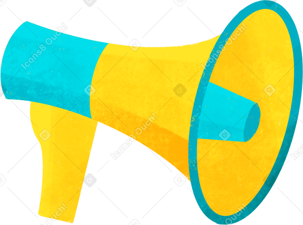 yellow loudspeaker Illustration in PNG, SVG