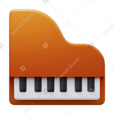 3D classical music PNG, SVG