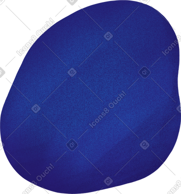 Blue spot with a curved rounded shape PNG, SVG