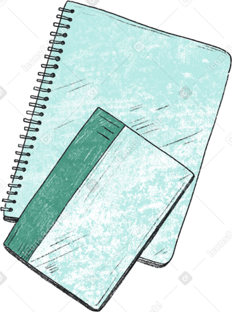 two green notebooks PNG、SVG