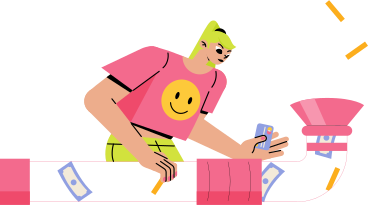 Mädchen mit rosa schlauch PNG, SVG