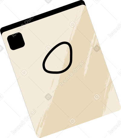 tablet with oval label Illustration in PNG, SVG