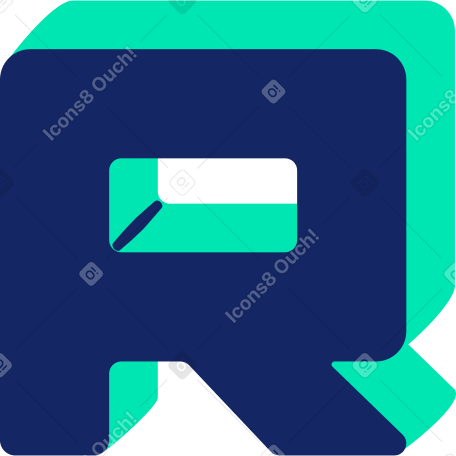 letter r Illustration in PNG, SVG