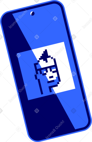 picture on smartphone screen Illustration in PNG, SVG