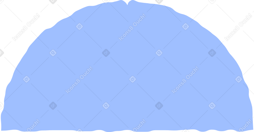 semicircle light blue Illustration in PNG, SVG