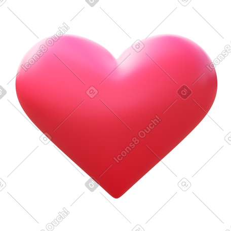 3D pink heart  PNG, SVG