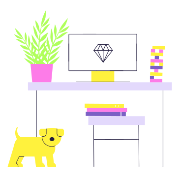 A well-organized home workspace  PNG, SVG
