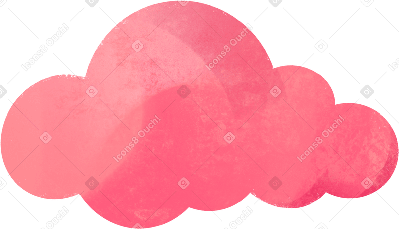 big pink cloud Illustration in PNG, SVG