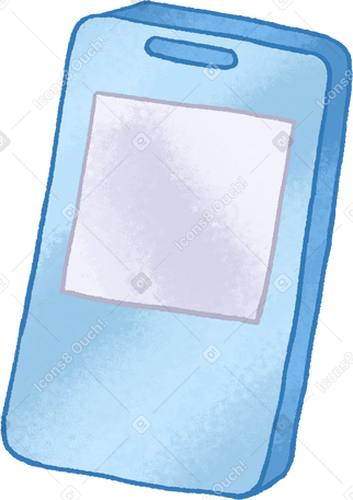 blue phone with gray frame PNG, SVG