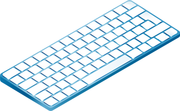 Isometrische kabellose tastatur PNG, SVG