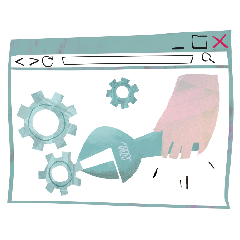 Tech support Illustration in PNG, SVG