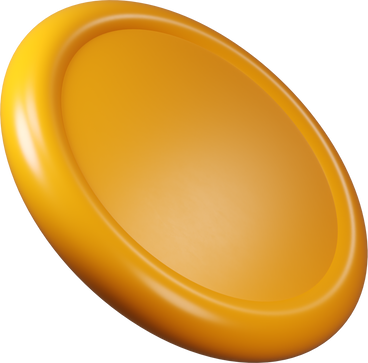 Three-quarter view of a coin turned right PNG, SVG