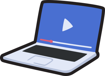 Laptop with video PNG, SVG