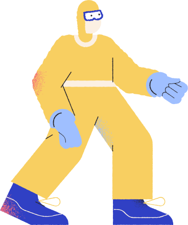 man in protective suit PNG, SVG