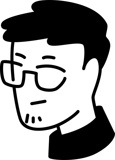 Head of a man with glasses PNG, SVG
