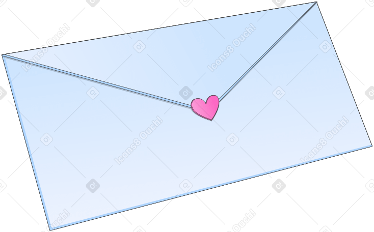 конверт с сердечком в PNG, SVG