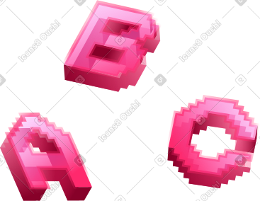 A b c PNG, SVG