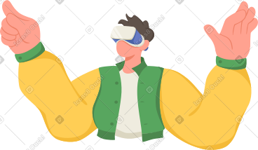 戴着 vr 耳机的男人 PNG, SVG