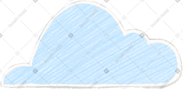 Blue cloud PNG, SVG