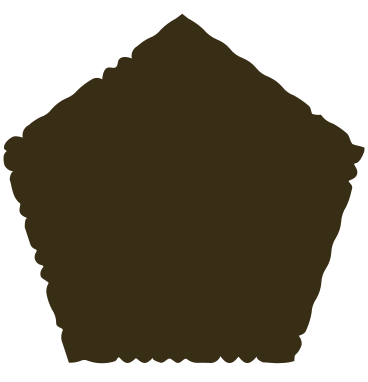 brown pentagon PNG, SVG