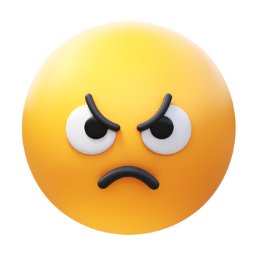 angry face PNG, SVG