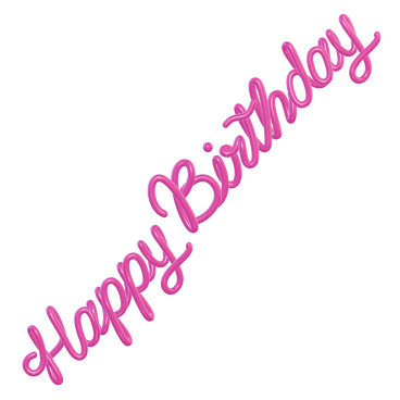 Feliz aniversário rosa PNG, SVG