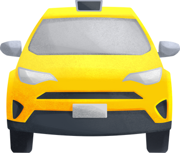 yellow taxi car PNG, SVG