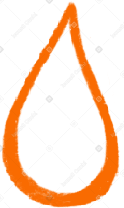 orange water drop Illustration in PNG, SVG