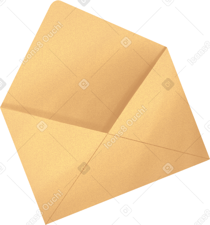 opened beige envelope PNG, SVG