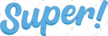 Lettering blue super! PNG, SVG