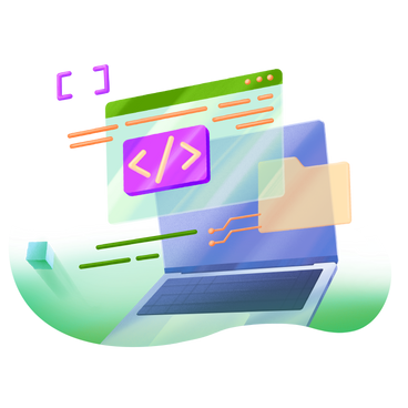 Codebearbeitung und softwareentwicklung auf laptop PNG, SVG