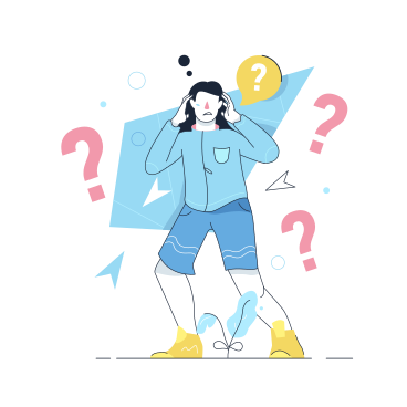 Woman is puzzled by some question PNG, SVG