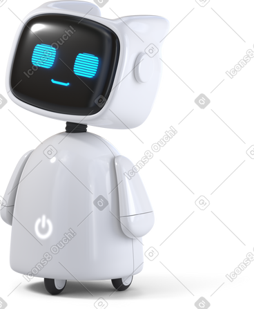 Robot assistant standing and looking PNG, SVG